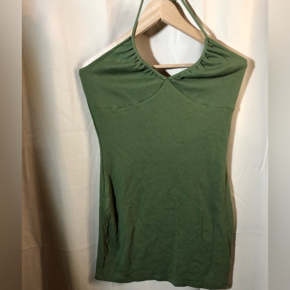 Stunning Garage Green Halter Dress - Picture 2 of 6